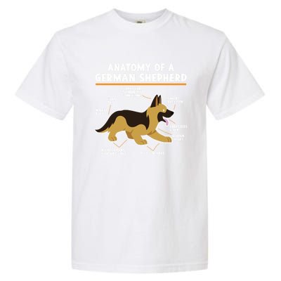 Anatomy Of A Ger Shepherd Dog Gift Garment-Dyed Heavyweight T-Shirt