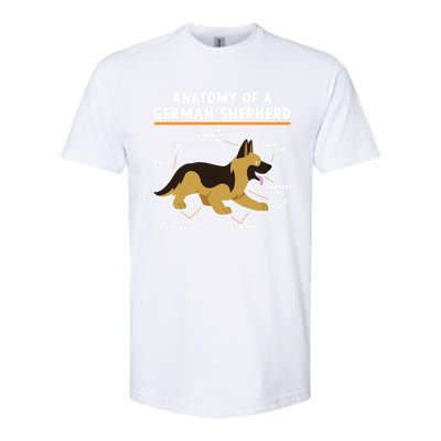 Anatomy Of A Ger Shepherd Dog Gift Softstyle CVC T-Shirt