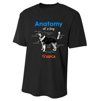 Anatomy Of A Dog Performance Sprint T-Shirt