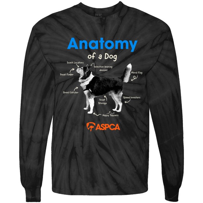 Anatomy Of A Dog Tie-Dye Long Sleeve Shirt