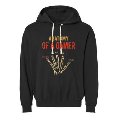 Anatomy Of A Gamer Gaming Gifts For Gamer Garment-Dyed Fleece Hoodie