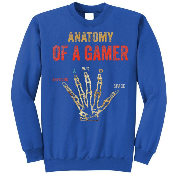 Anatomy Of A Gamer Gaming Gifts For Gamer Tall Sweatshirt