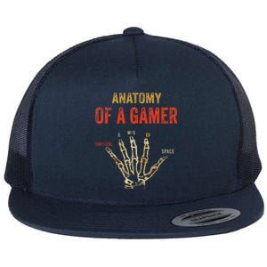 Anatomy Of A Gamer Gaming Gifts For Gamer Flat Bill Trucker Hat