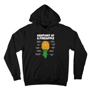 Anatomy Of A Pineapple Swinger Funny Upside Down Pineapple Great Hoodie