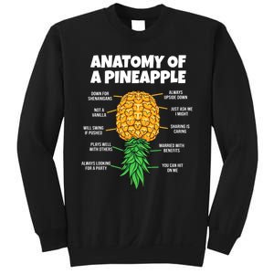 Anatomy Of A Pineapple Swinger Funny Upside Down Pineapple Great Sweatshirt