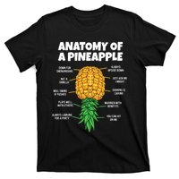 Anatomy Of A Pineapple Swinger Funny Upside Down Pineapple Great T-Shirt