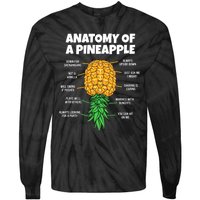 Anatomy Of A Pineapple Swinger Funny Upside Down Pineapple Great Tie-Dye Long Sleeve Shirt