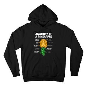 Anatomy Of A Pineapple Swinger Funny Upside Down Pineapple Great Tall Hoodie