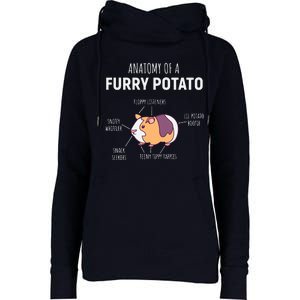 Anatomy Of A Furry Potato Guinea Pig Lover Gift Womens Funnel Neck Pullover Hood