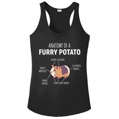 Anatomy Of A Furry Potato Funny Guinea Pig Lover Gift Ladies PosiCharge Competitor Racerback Tank