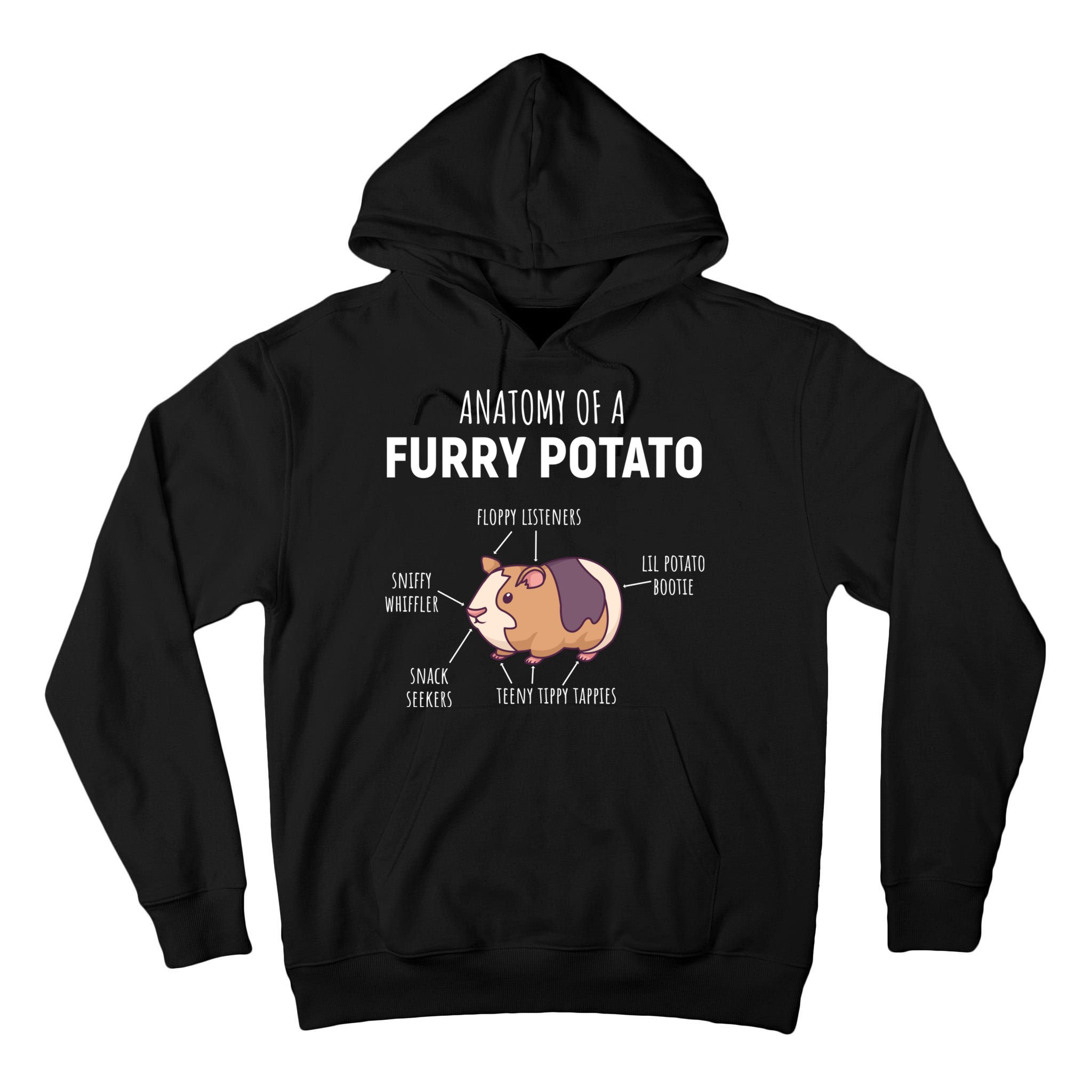Anatomy Of A Furry Potato Funny Guinea Pig Lover Gift Tall Hoodie