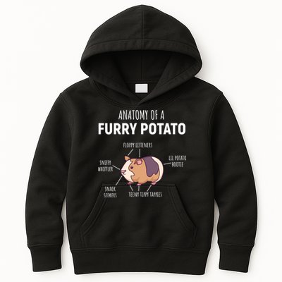 Anatomy Of A Furry Potato Funny Guinea Pig Lover Gift Kids Hoodie