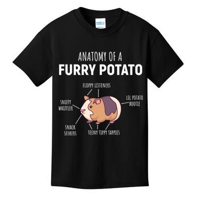 Anatomy Of A Furry Potato Funny Guinea Pig Lover Gift Kids T-Shirt