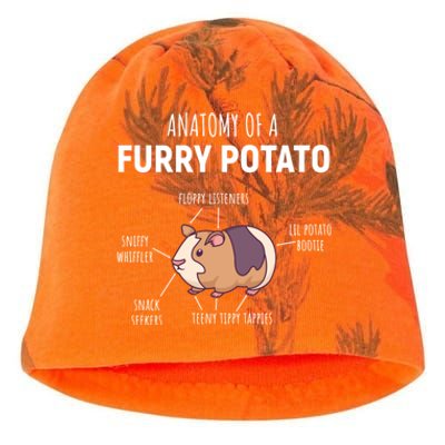 Anatomy Of A Furry Potato Funny Guinea Pig Lover Gift Kati - Camo Knit Beanie