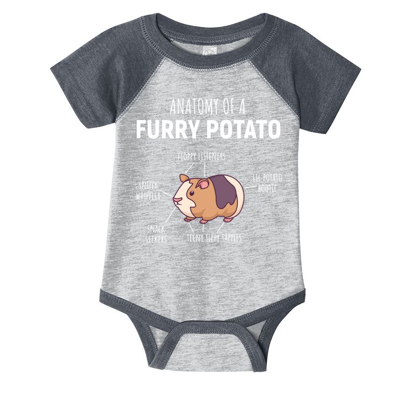 Anatomy Of A Furry Potato Funny Guinea Pig Lover Gift Infant Baby Jersey Bodysuit