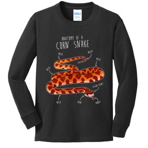 Anatomy Of A Corn Snake Kids Long Sleeve Shirt