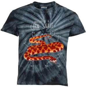 Anatomy Of A Corn Snake Kids Tie-Dye T-Shirt