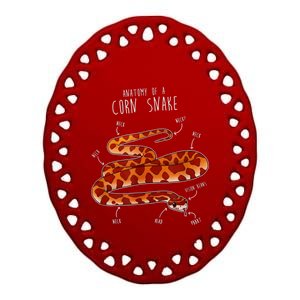 Anatomy Of A Corn Snake Ceramic Oval Ornament