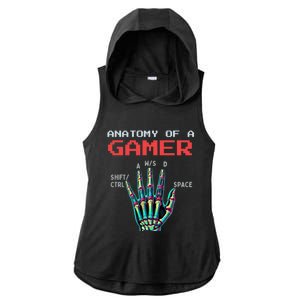 Anatomy Of A Gamer Gaming Gamer Video Games Gift Ladies PosiCharge Tri-Blend Wicking Draft Hoodie Tank