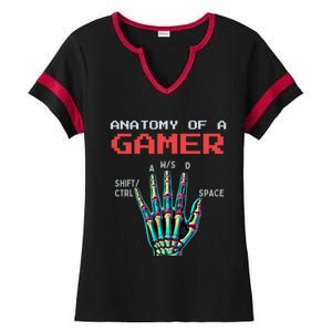 Anatomy Of A Gamer Gaming Gamer Video Games Gift Ladies Halftime Notch Neck Tee