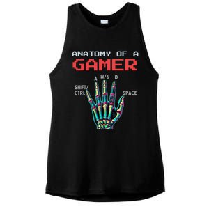 Anatomy Of A Gamer Gaming Gamer Video Games Gift Ladies PosiCharge Tri-Blend Wicking Tank