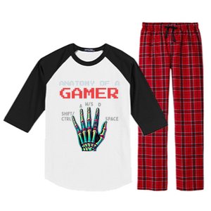 Anatomy Of A Gamer Gaming Gamer Video Games Gift Raglan Sleeve Pajama Set