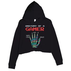 Anatomy Of A Gamer Gaming Gamer Video Games Gift Crop Fleece Hoodie