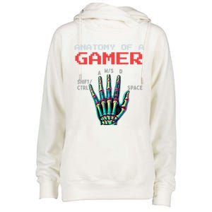 Anatomy Of A Gamer Gaming Gamer Video Games Gift Womens Funnel Neck Pullover Hood