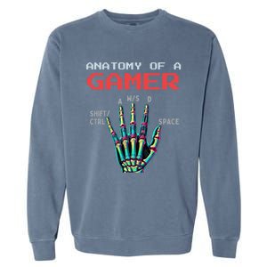 Anatomy Of A Gamer Gaming Gamer Video Games Gift Garment-Dyed Sweatshirt