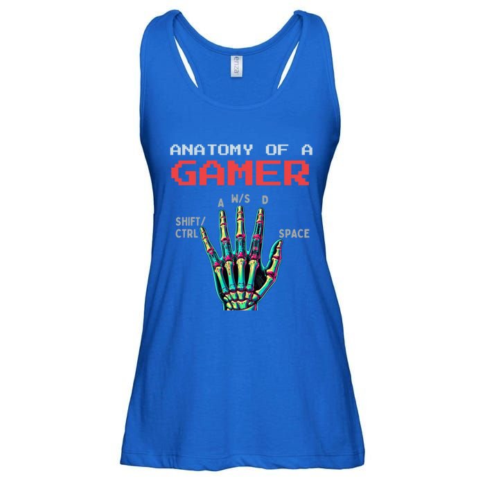 Anatomy Of A Gamer Gaming Gamer Video Games Gift Ladies Essential Flowy Tank