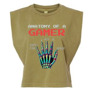 Anatomy Of A Gamer Gaming Gamer Video Games Gift Garment-Dyed Women's Muscle Tee