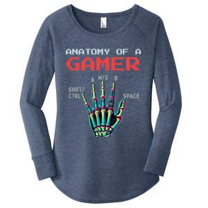 Anatomy Of A Gamer Gaming Gamer Video Games Gift Women's Perfect Tri Tunic Long Sleeve Shirt