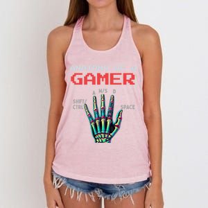 Anatomy Of A Gamer Gaming Gamer Video Games Gift Women's Knotted Racerback Tank