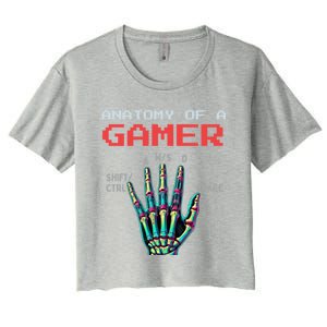 Anatomy Of A Gamer Gaming Gamer Video Games Gift Women's Crop Top Tee