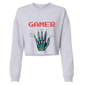 Anatomy Of A Gamer Gaming Gamer Video Games Gift Cropped Pullover Crew