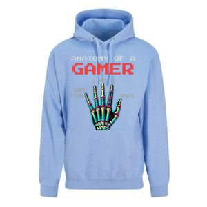 Anatomy Of A Gamer Gaming Gamer Video Games Gift Unisex Surf Hoodie