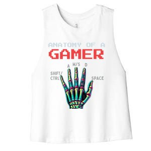 Anatomy Of A Gamer Gaming Gamer Video Games Gift Women's Racerback Cropped Tank