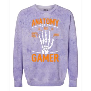 Anatomy Of A Gamer Funny Pc Gamer And Gaming Ns Gift Colorblast Crewneck Sweatshirt