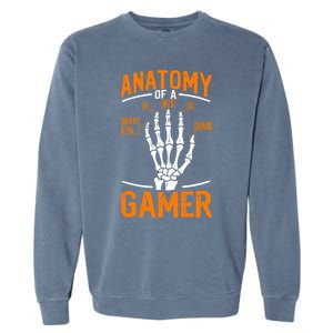 Anatomy Of A Gamer Funny Pc Gamer And Gaming Ns Gift Garment-Dyed Sweatshirt