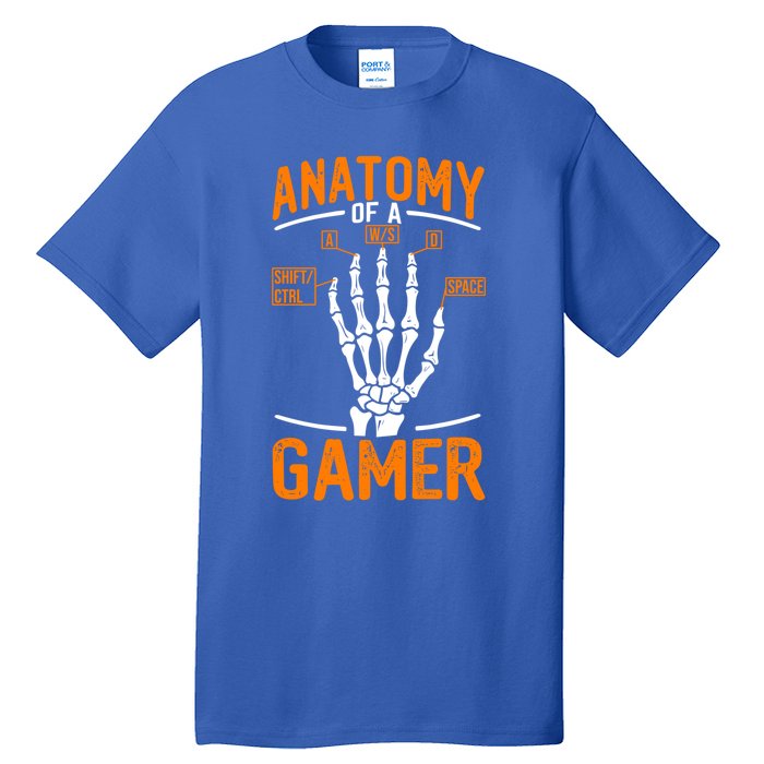 Anatomy Of A Gamer Funny Pc Gamer And Gaming Ns Gift Tall T-Shirt