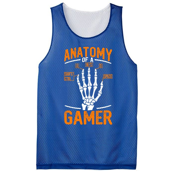 Anatomy Of A Gamer Funny Pc Gamer And Gaming Ns Gift Mesh Reversible Basketball Jersey Tank