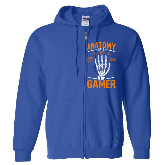 Anatomy Of A Gamer Funny Pc Gamer And Gaming Ns Gift Full Zip Hoodie