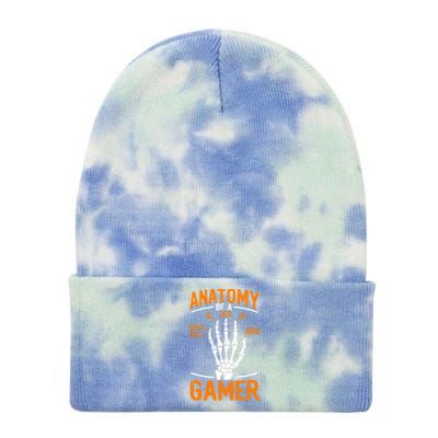 Anatomy Of A Gamer Funny Pc Gamer And Gaming Ns Gift Tie Dye 12in Knit Beanie