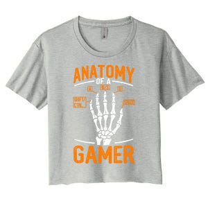 Anatomy Of A Gamer Funny Pc Gamer And Gaming Ns Gift Women's Crop Top Tee