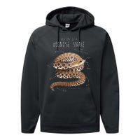 Anatomy Of A Hognose Snake Funny Pet Reptile Animal Lover Performance Fleece Hoodie