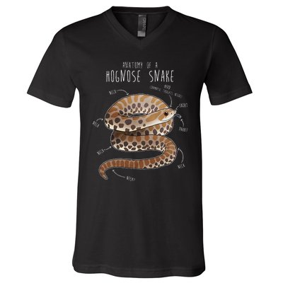 Anatomy Of A Hognose Snake Funny Pet Reptile Animal Lover V-Neck T-Shirt