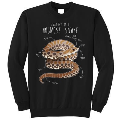 Anatomy Of A Hognose Snake Funny Pet Reptile Animal Lover Tall Sweatshirt