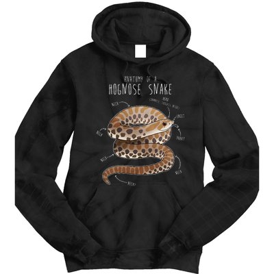 Anatomy Of A Hognose Snake Funny Pet Reptile Animal Lover Tie Dye Hoodie