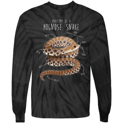 Anatomy Of A Hognose Snake Funny Pet Reptile Animal Lover Tie-Dye Long Sleeve Shirt