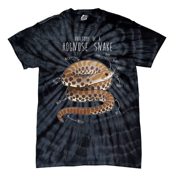 Anatomy Of A Hognose Snake Funny Pet Reptile Animal Lover Tie-Dye T-Shirt